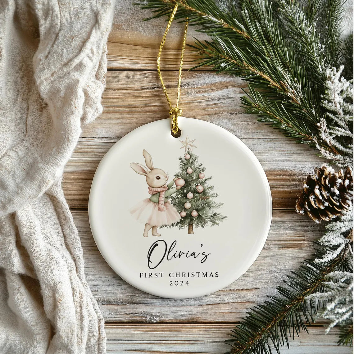 Personalised Baby Christmas Ornament | Baby's First Christmas Decoration