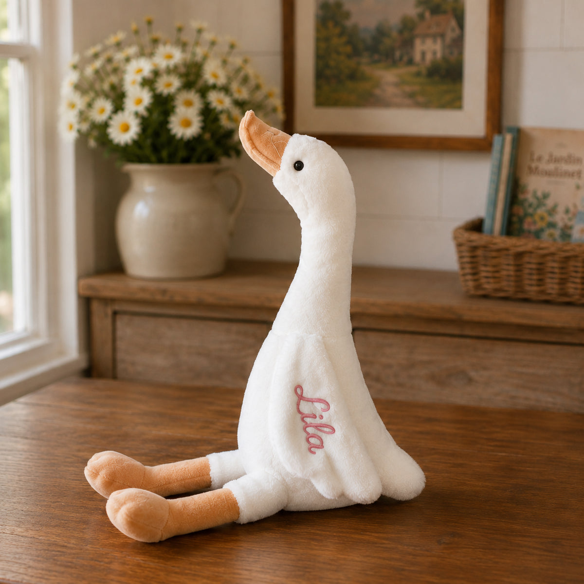 Personalised Plush Goose | Embroidered Name Baby & Kids Toy