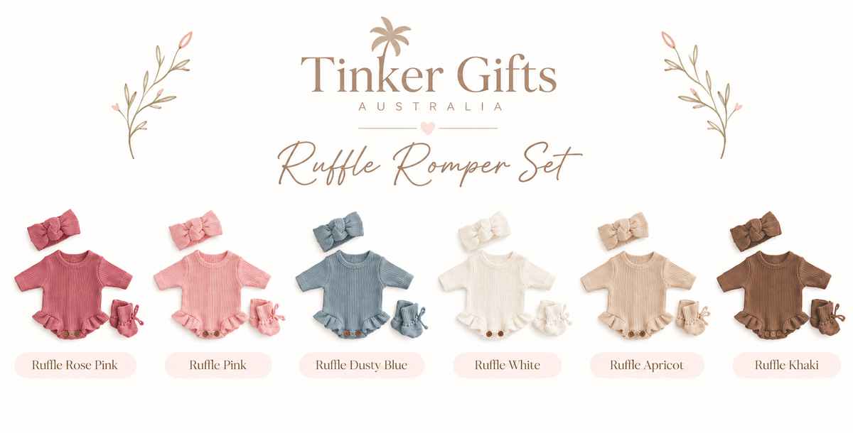 Personalised Embroidered Baby Romper Ruffle Set