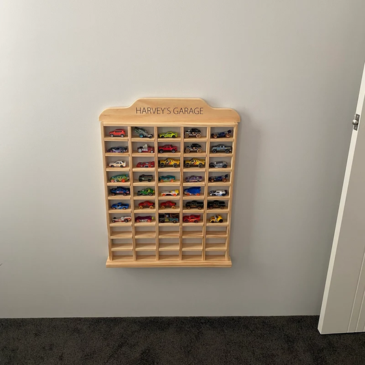 Personalised Wooden Toy Car Display - PRE ORDER SHIPS END OF AUG 2026