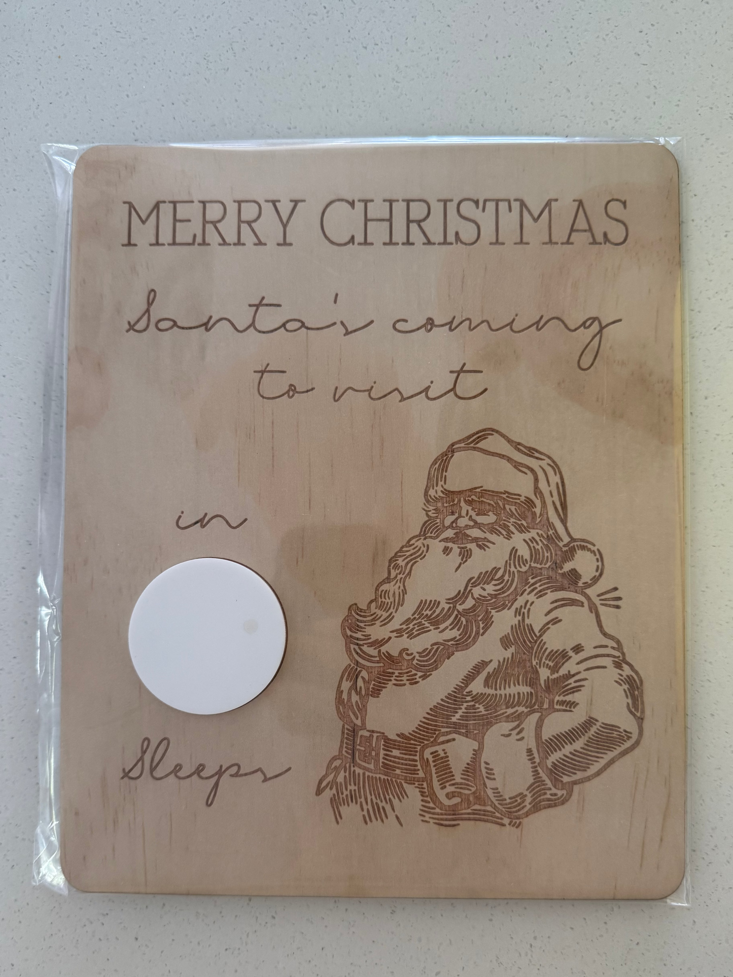 Merry Christmas Santa's coming to visit sign