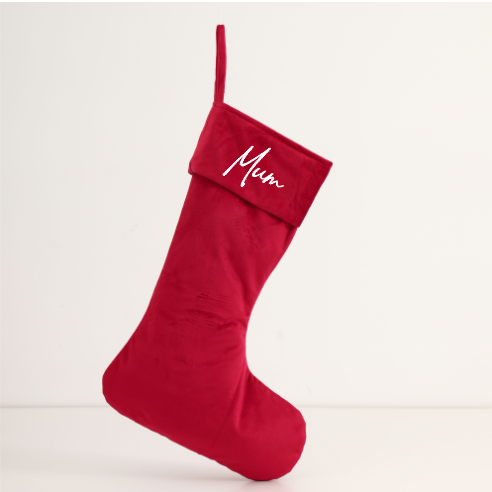 Red Stocking with Mum