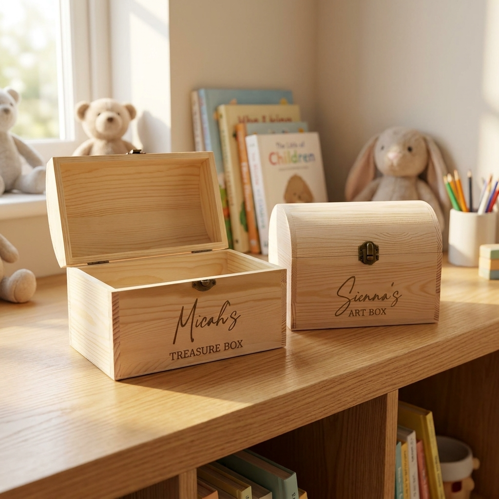 Personalised Wooden Treasure Box