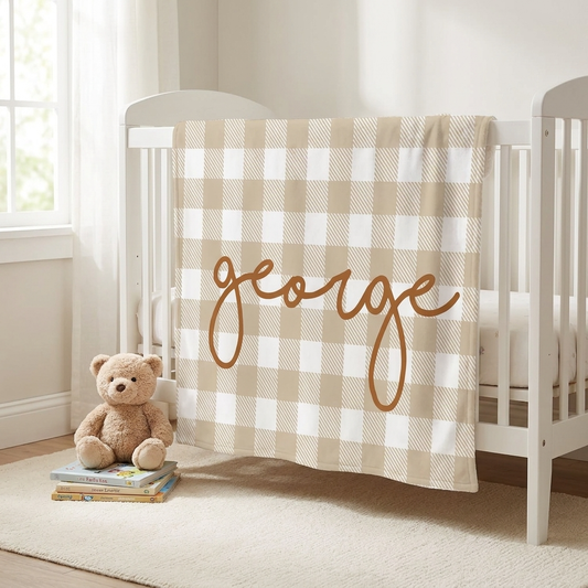 Blanket - Tan Gingham