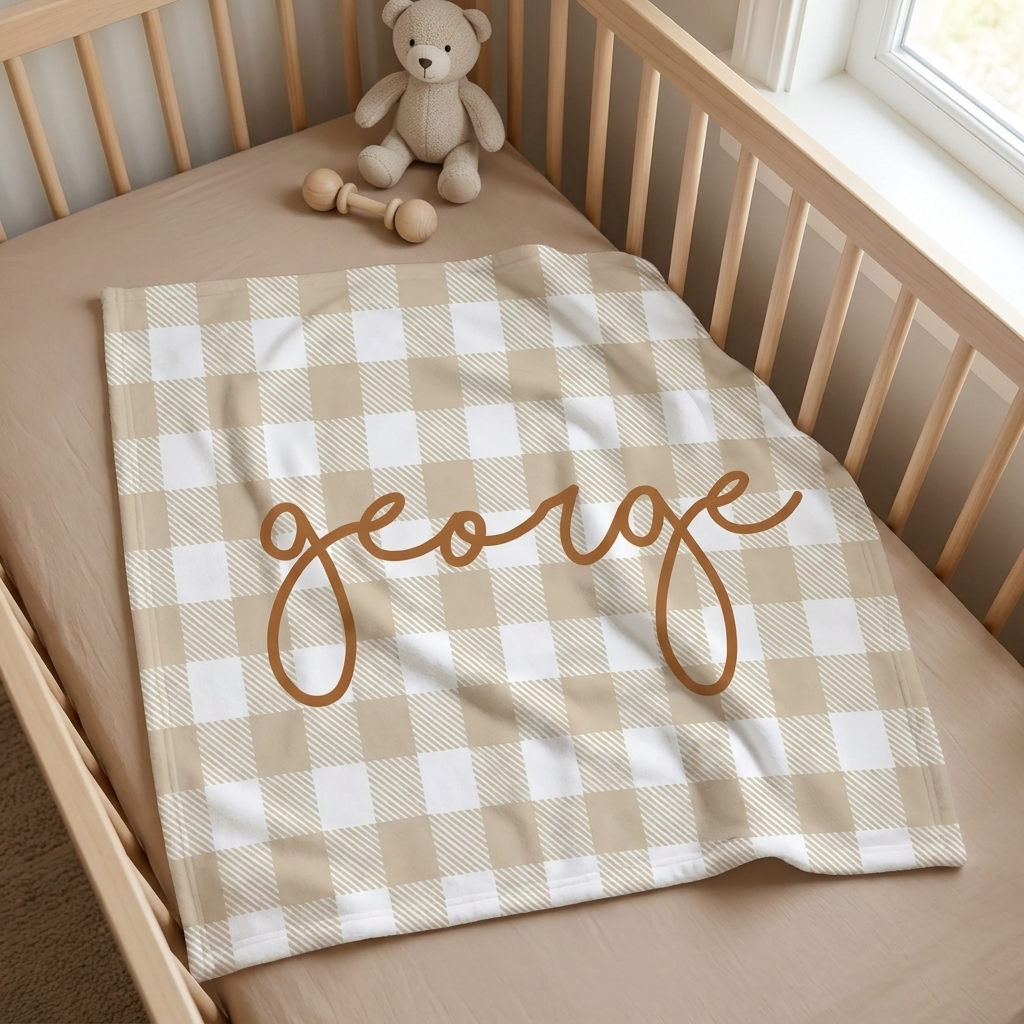 Blanket - Tan Gingham
