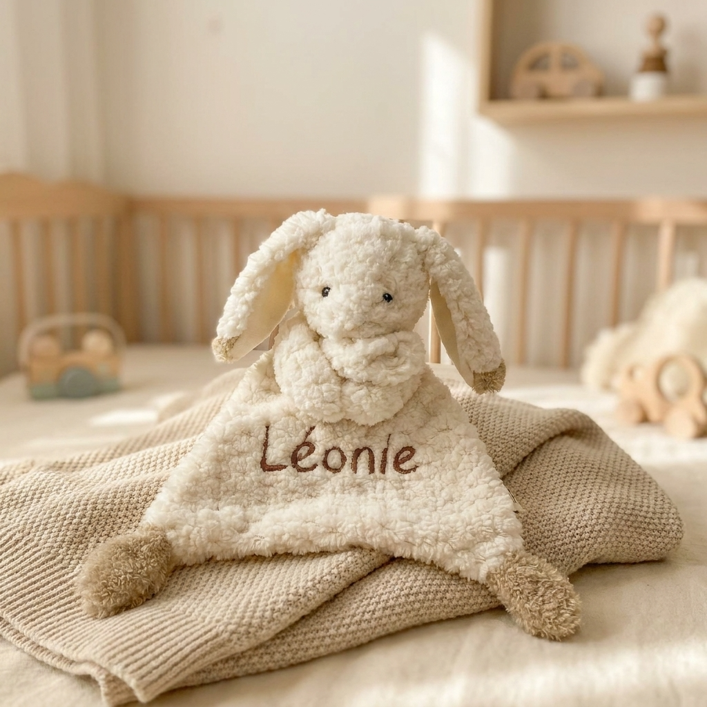 Personalised Embroidered Bunny Comforter