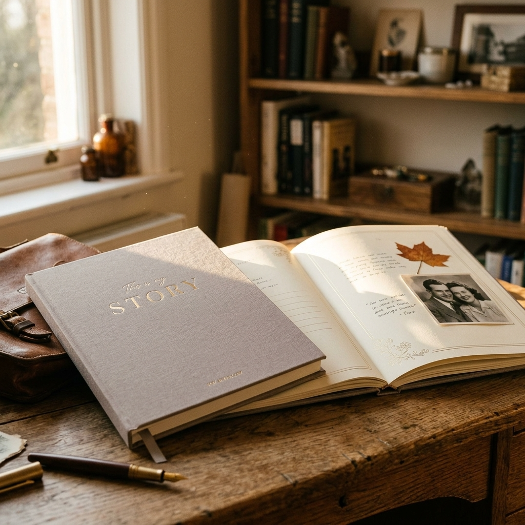 This Is My Story Memoir Journal Grey