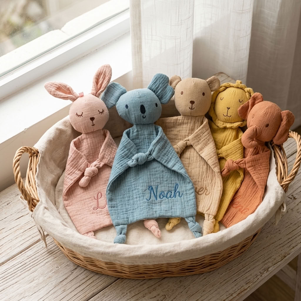 Personalised Cute Animal Children's Comfort Blanket - Multiple Designs