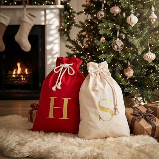 MONOGRAM Personalised Canvas Santa Sacks - Multiple Colours