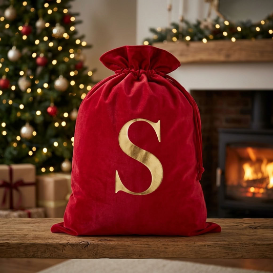 Monogram Velvet Santa Sack