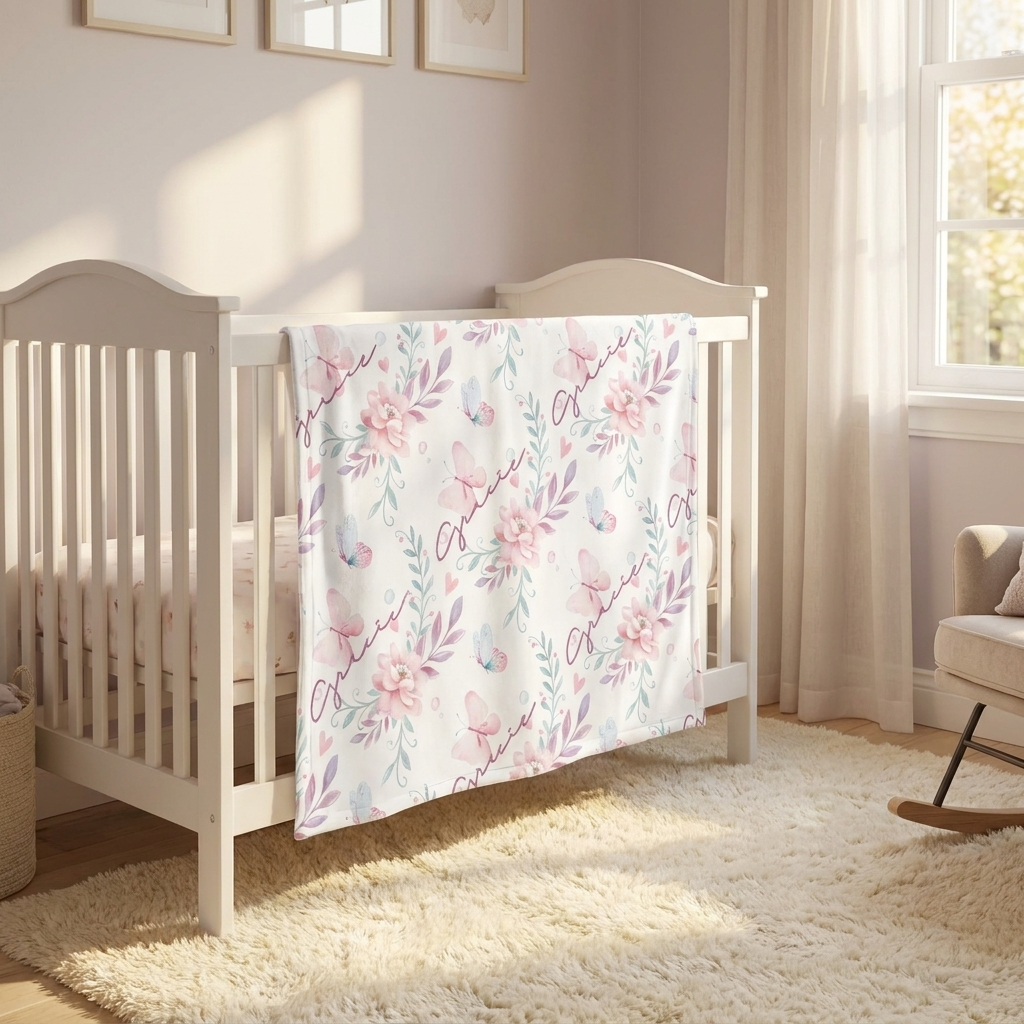 Blanket - Floral Butterfly