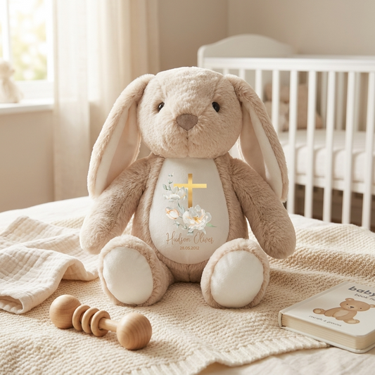Bunny Plush - Gold Cross