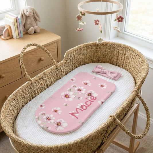 Personalised Baby Swaddle & Headband Set - Camellia