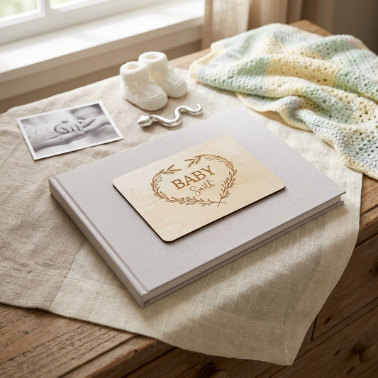 Personalised Scrapbook - Wooden Heart