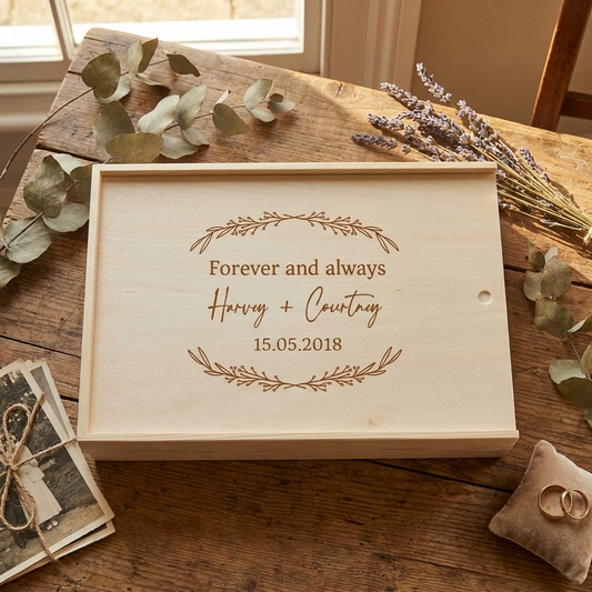 Wedding Keepsake Box - Wreath