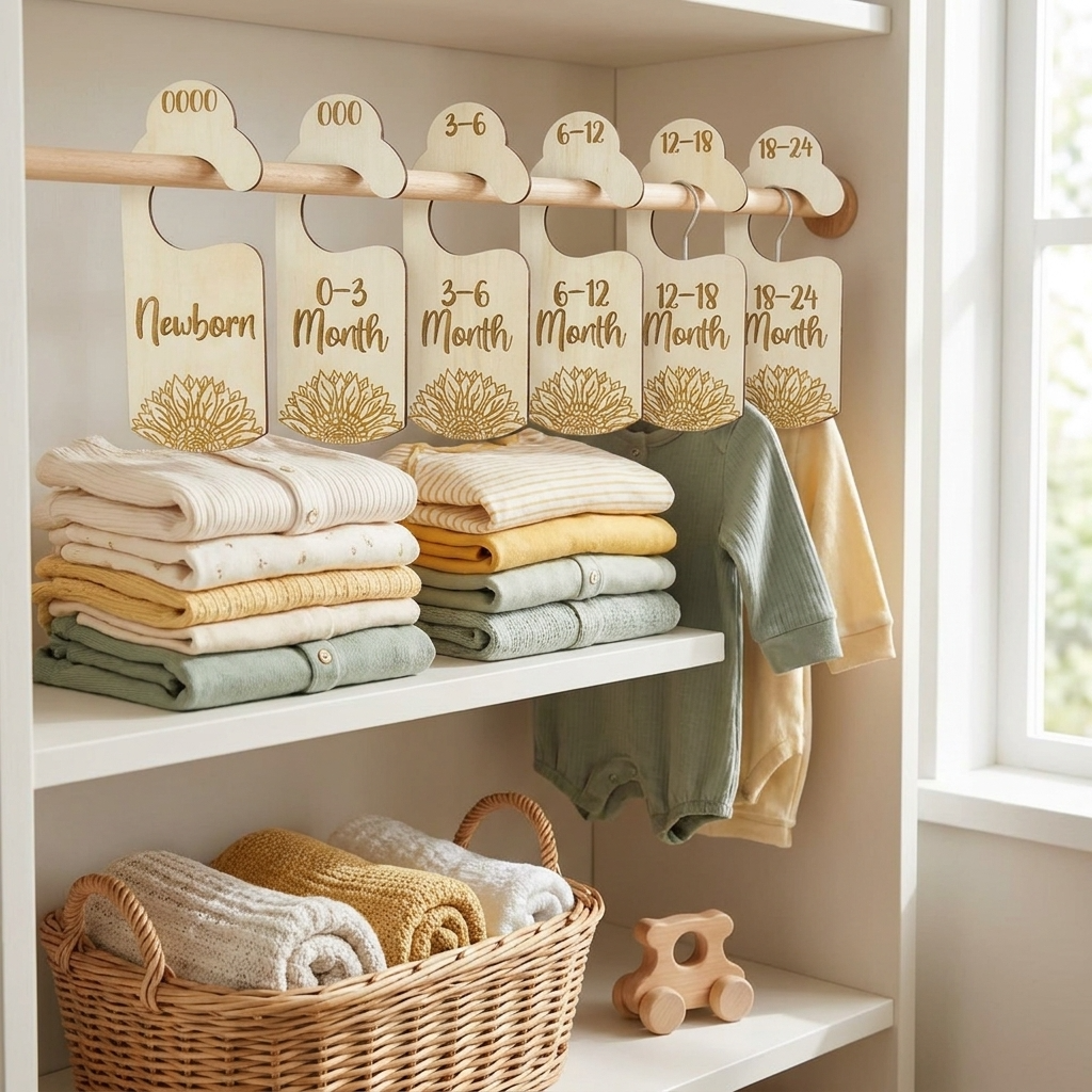 Nursery Wardrobe Dividers - Sunflower