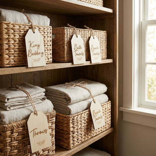 Linen Storage Labels Set of 12
