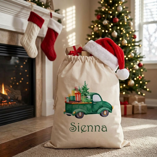 Personalised Santa Sack - Vintage Car