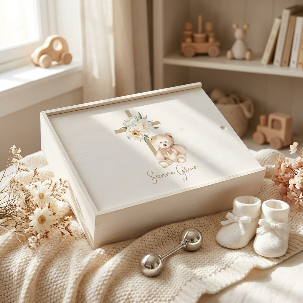 Keepsake Box - Bear Christening Box