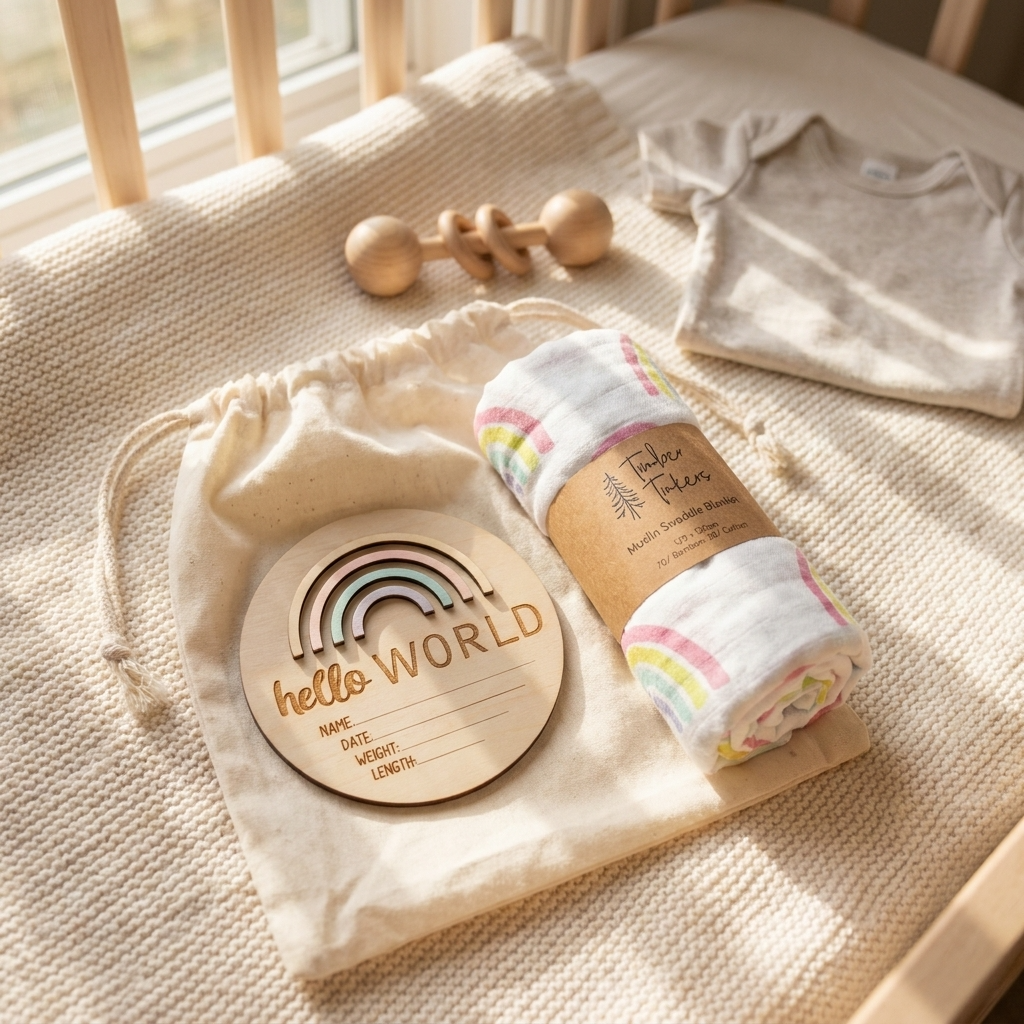 Hospital Bag Organisers + Swaddle Bag