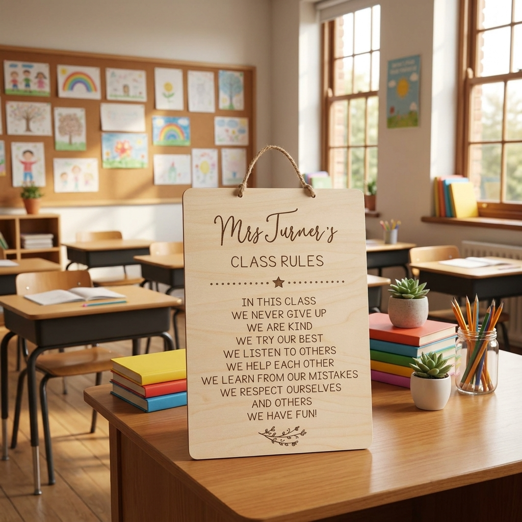 Teacher Class Rules Plaque