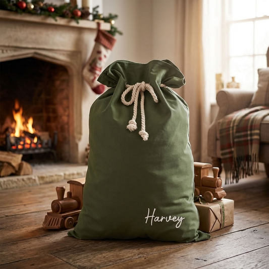 Personalised Canvas Santa Sacks - Multiple Colours