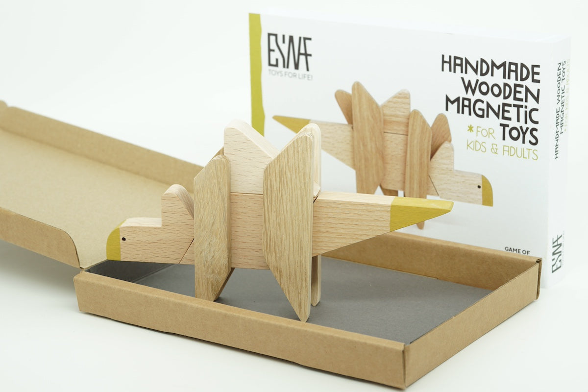 Wooden Magnetic - Stegosaurus Puzzle Toy
