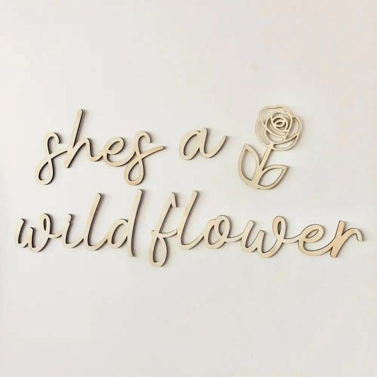 shes a wildflower wall plaque LARGE - Timber Tinkers