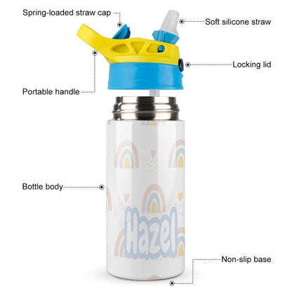 Personalised Kids Water Bottle - Rainbow