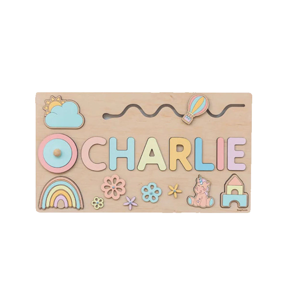 Personalised Montessori Wooden Name Board