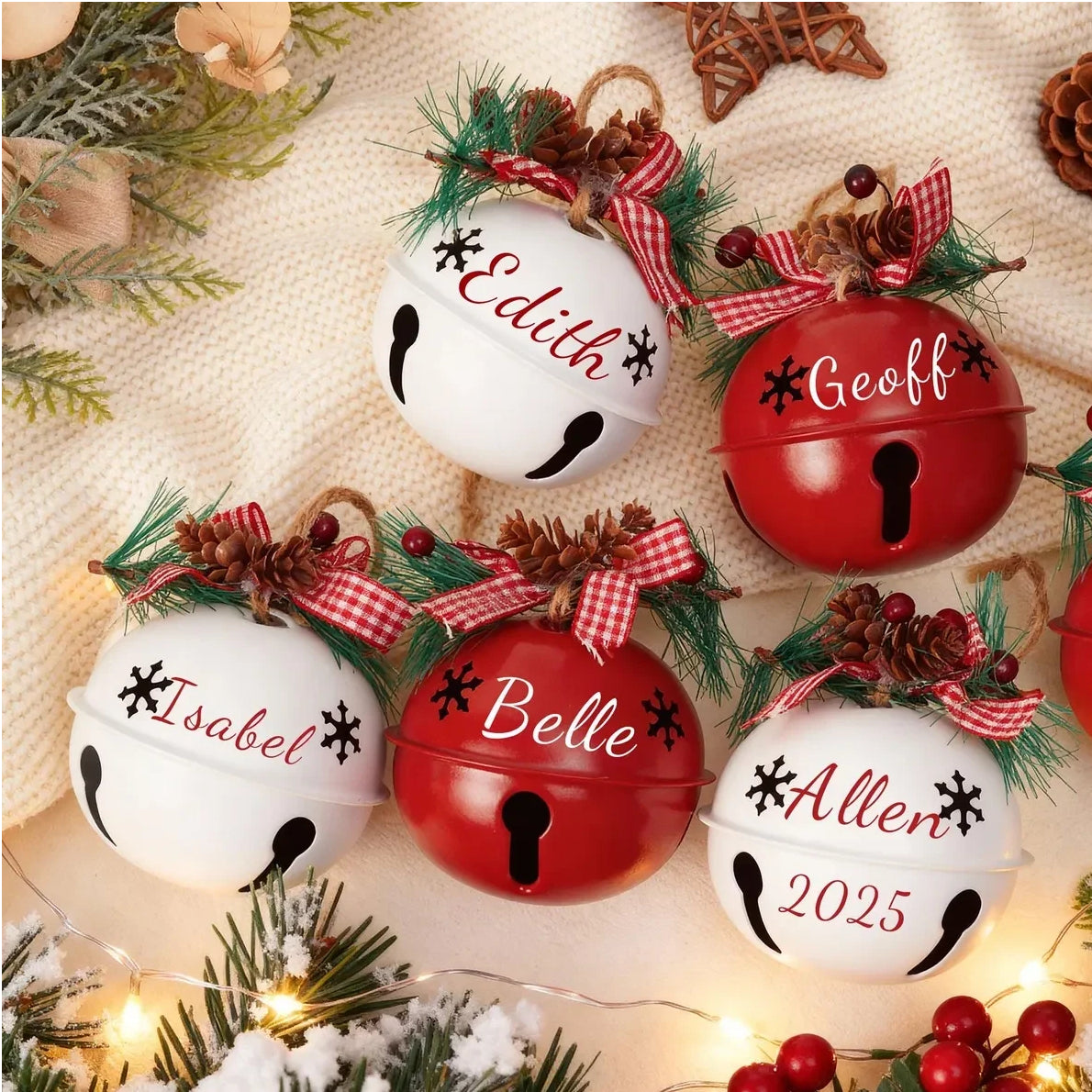 Personalised Christmas Jingle Bell | Custom Christmas Tree Ornament
