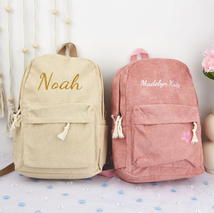 Personalised Corduroy Kids Backpack