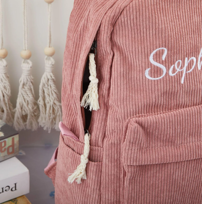Personalised Corduroy Kids Backpack