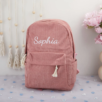 Personalised Corduroy Kids Backpack