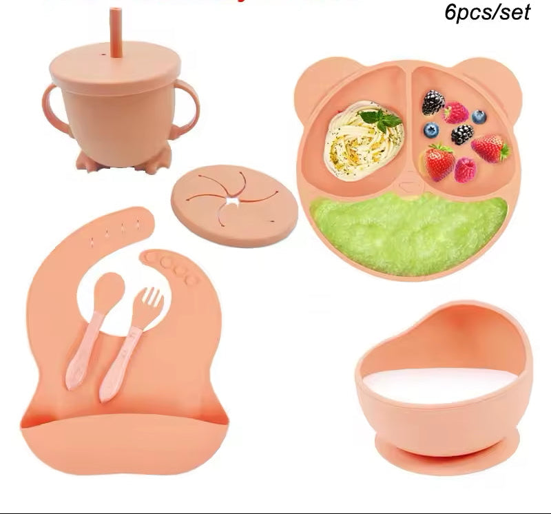 Personalised Silicone Bibs and Baby Feeding Set