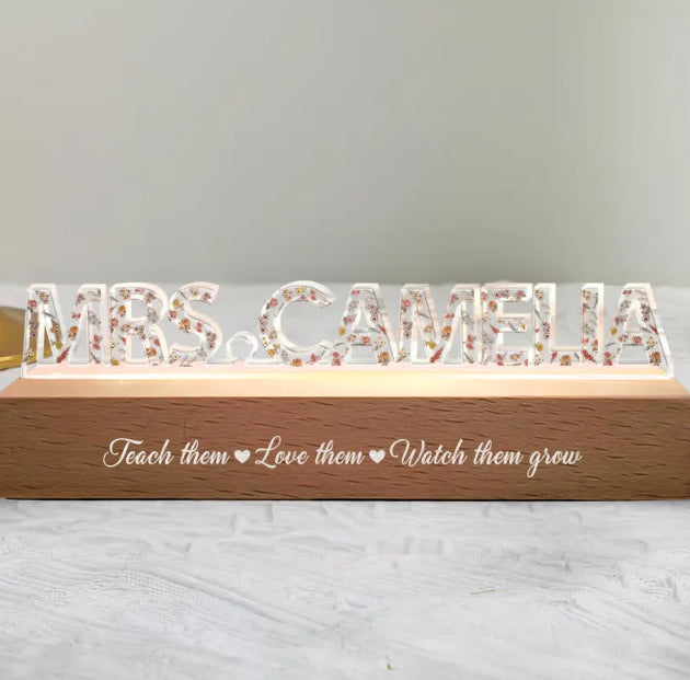 Teacher Name Night Light