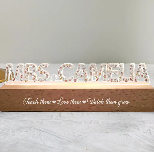 Teacher Name Night Light