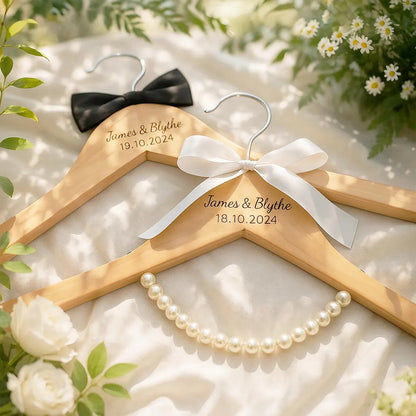 Personalised Wooden Wedding Hanger