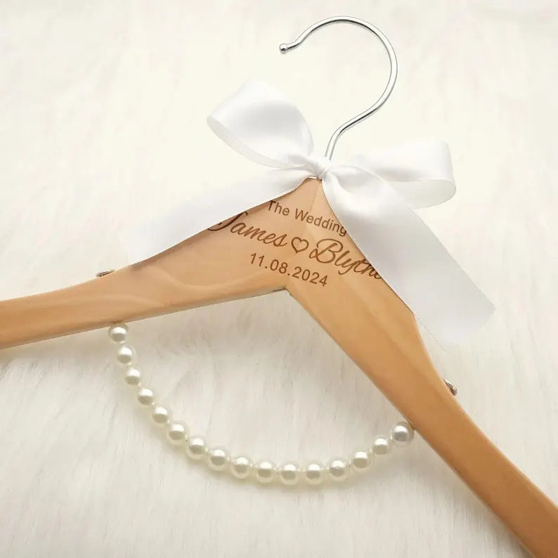 Personalised Wooden Wedding Hanger