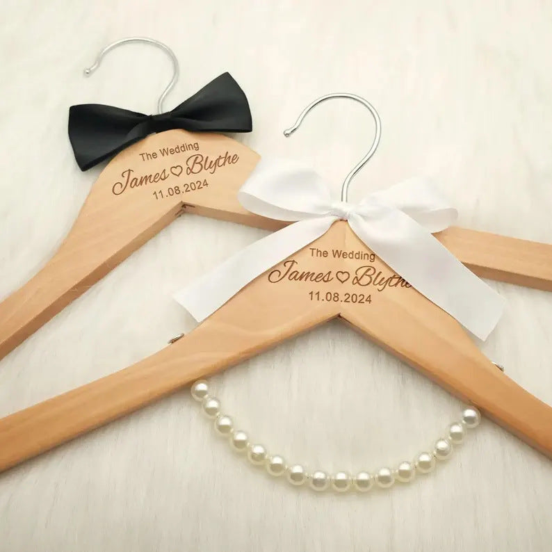 Personalised Wooden Wedding Hanger