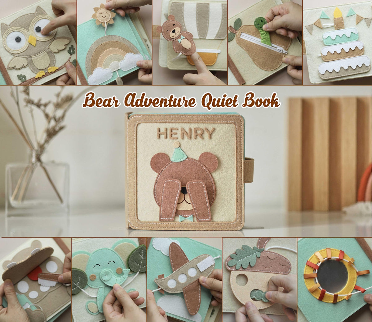 Personalised Handmade Felt Book