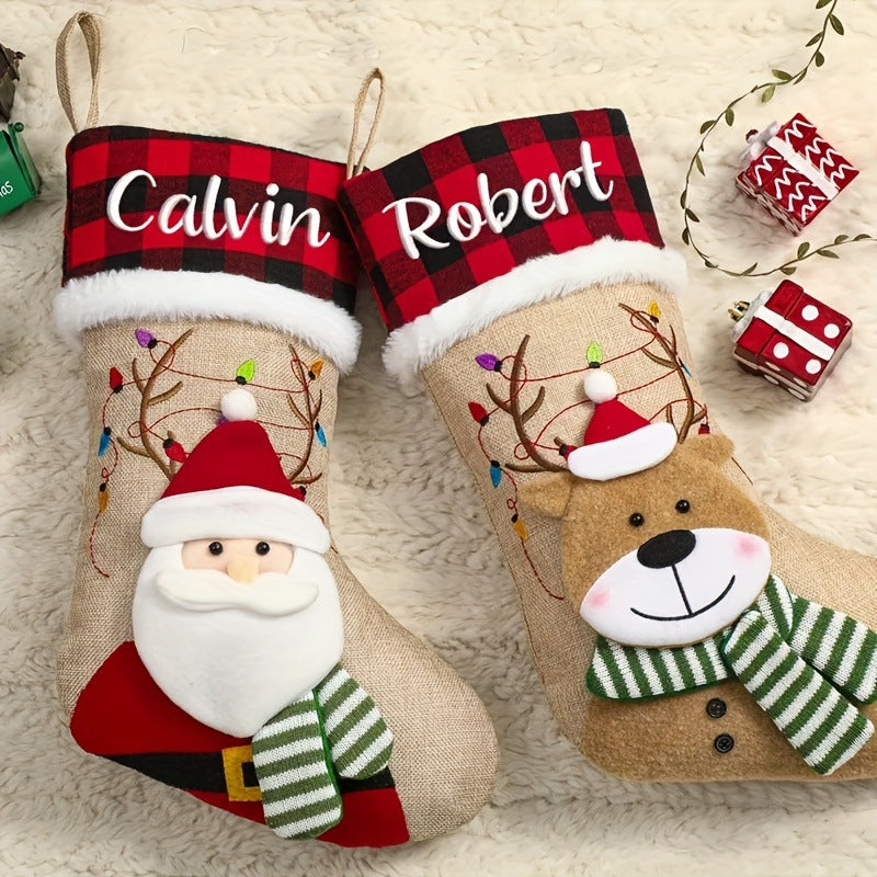 Personalised Christmas Stocking | Embroidered Name Stocking