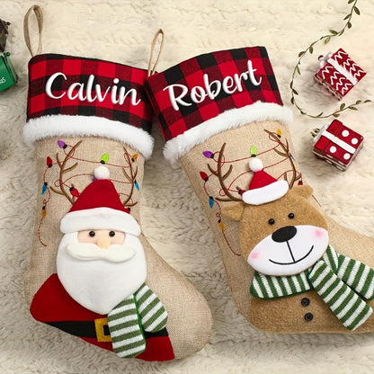 Personalised Christmas Stocking | Embroidered Name Stocking