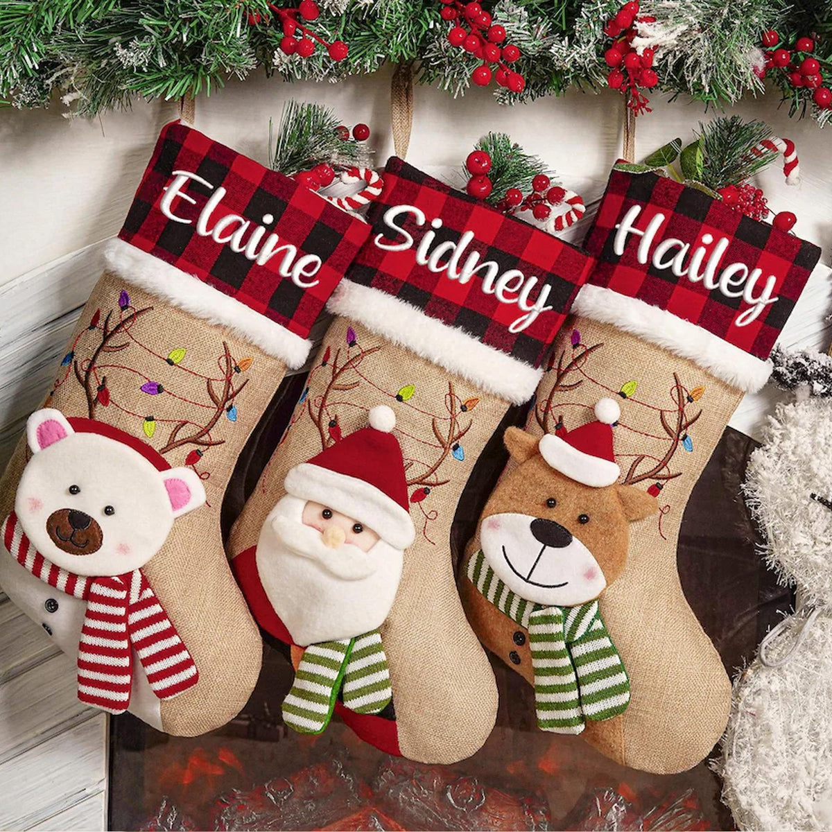 Personalised Christmas Stocking | Embroidered Name Stocking