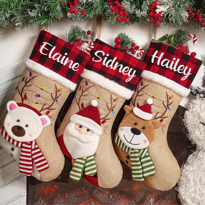 Personalised Christmas Stocking | Embroidered Name Stocking