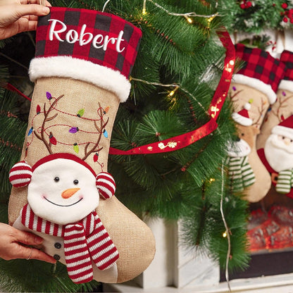 Personalised Christmas Stocking | Embroidered Name Stocking