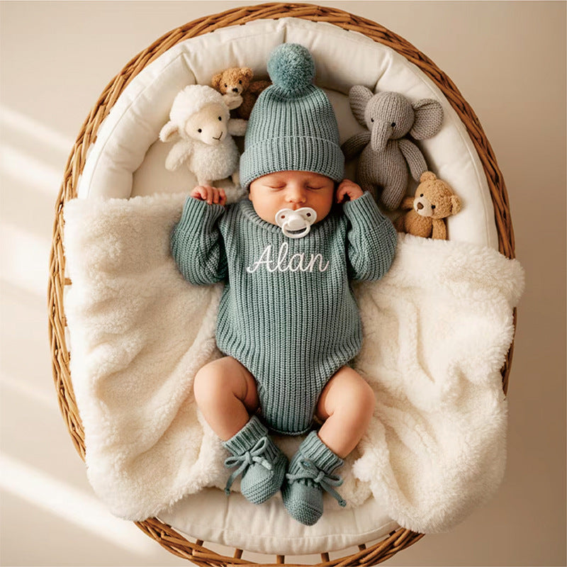 Personalised Embroidered Baby Romper Classic Set