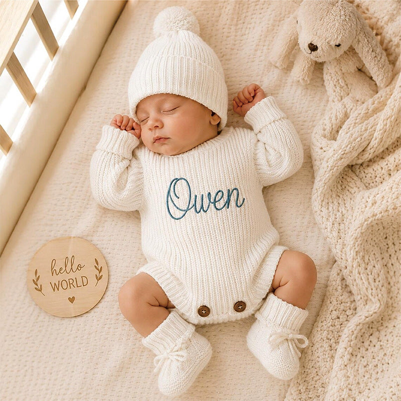 Personalised Embroidered Baby Romper Classic Set