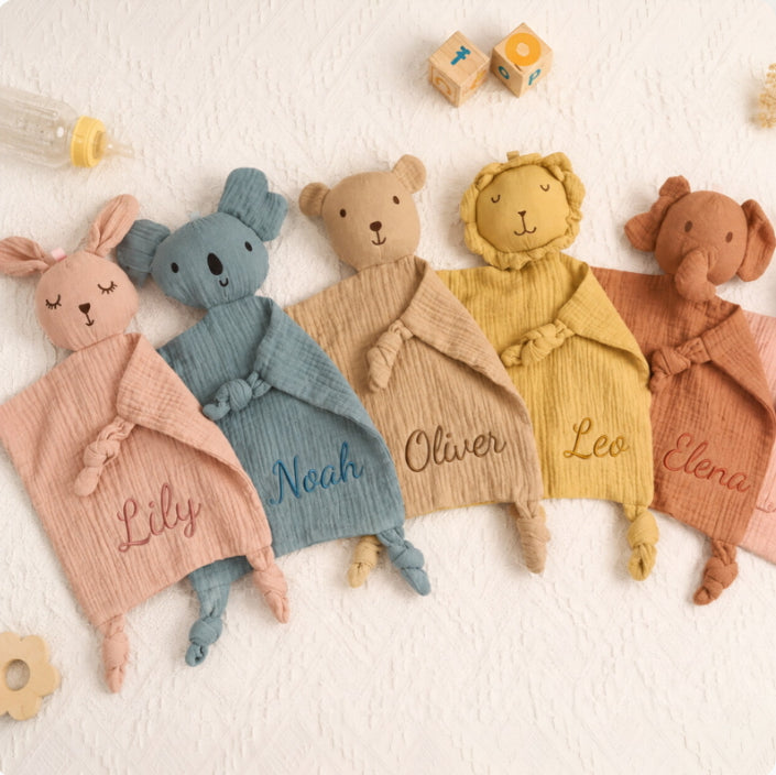 Personalised Cute Animal Children's Comfort Blanket - Multiple Designs