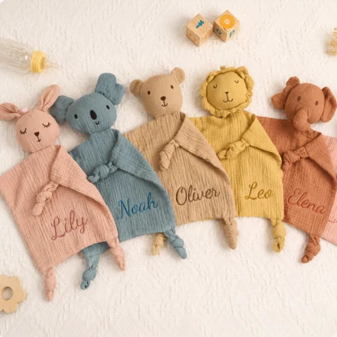Personalised Cute Animal Children's Comfort Blanket - Multiple Designs